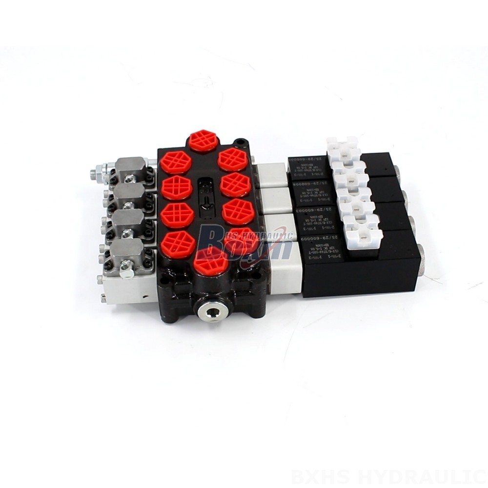 Q45 4 Spool Monoblock Valve: Solenoid & Manual Operated Hydraulic Flow Control cover photo